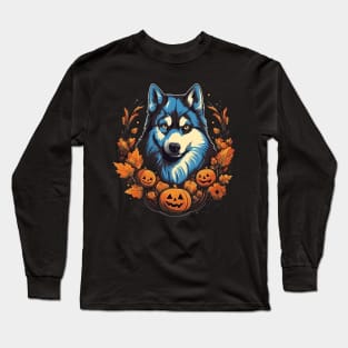 Siberian Husky Halloween Long Sleeve T-Shirt